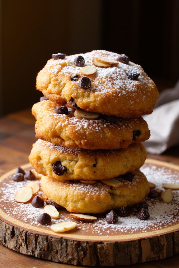 delicious chocolate almond fritters