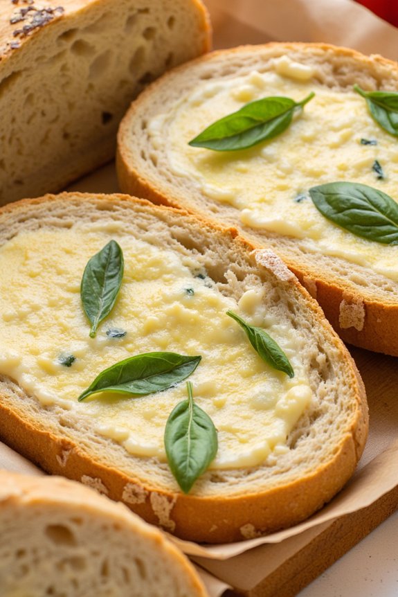 delicious garlic basil bread