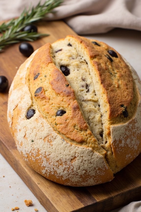 delicious homemade olive bread