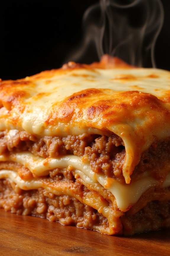 delicious layered meat lasagna