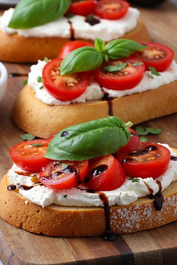 delicious ricotta tomato bruschetta