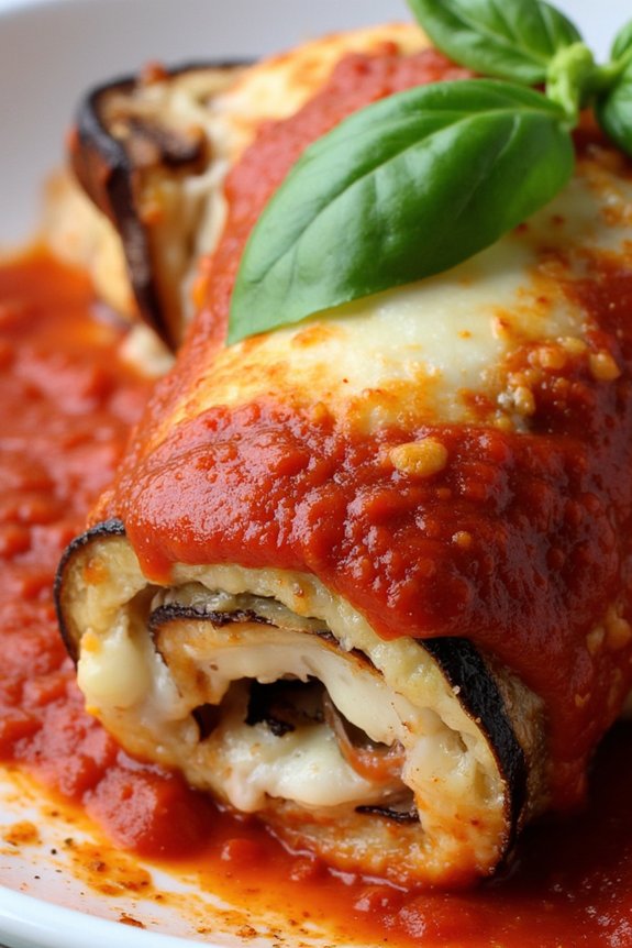 delicious stuffed eggplant rolls