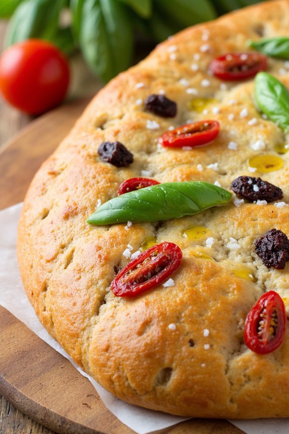 delicious sun dried tomato focaccia