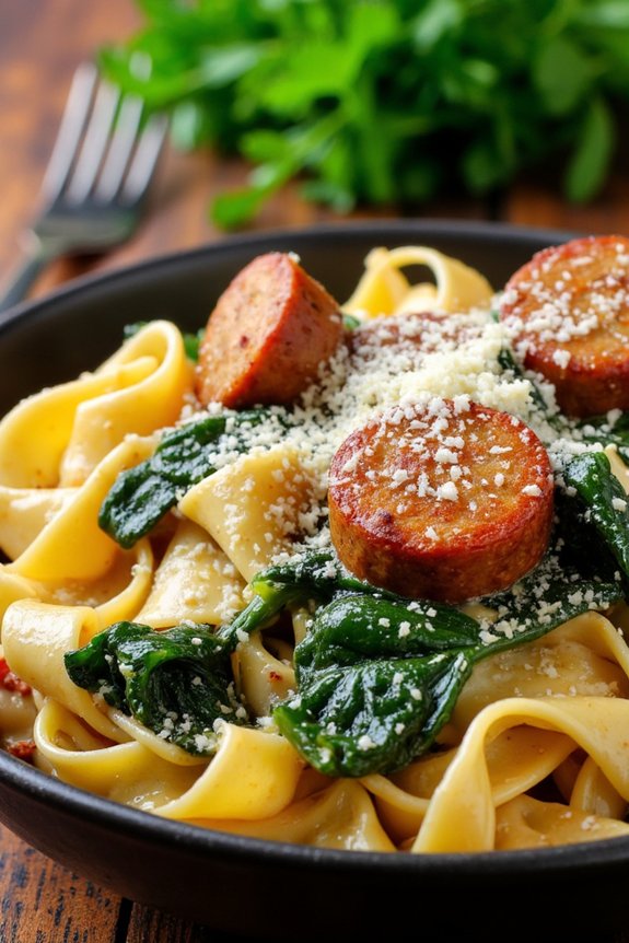 delicious tuscan sausage pasta