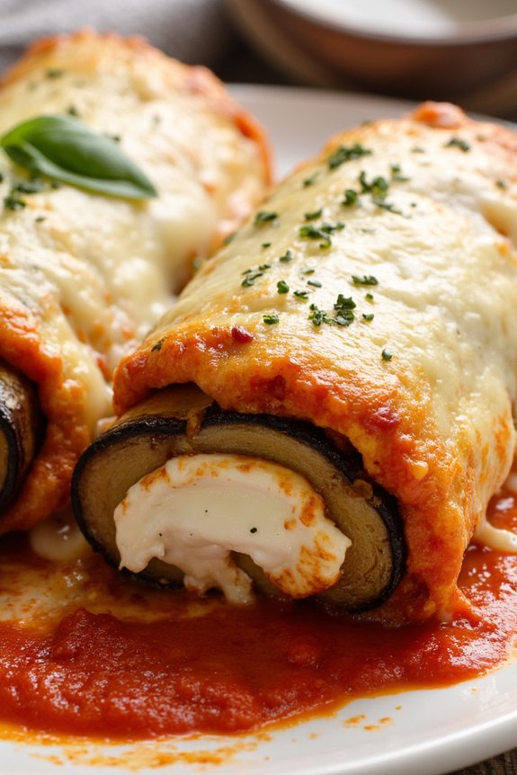 delicious vegetarian eggplant rolls