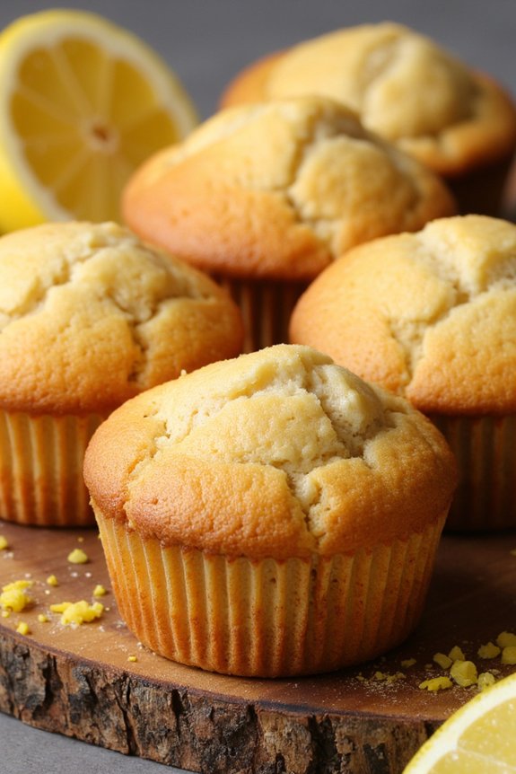 delightful moist lemon muffins