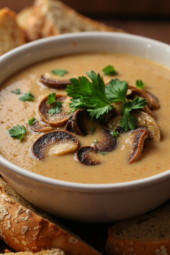 earthy porcini mushroom soup
