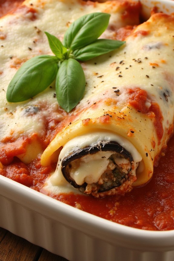 eggplant mozzarella pasta bake