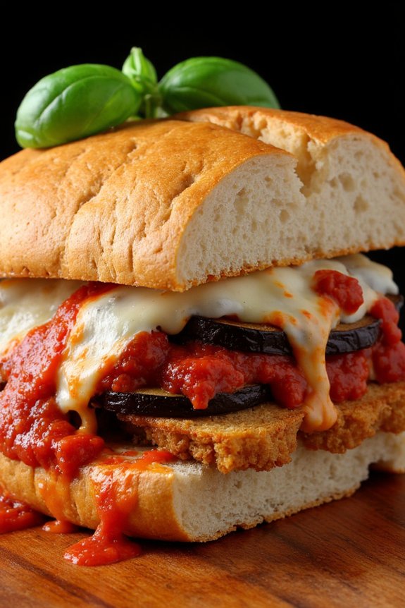 eggplant parmesan sandwich delight