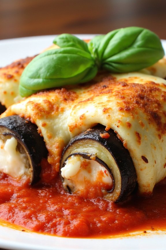 eggplant rolled with ricotta