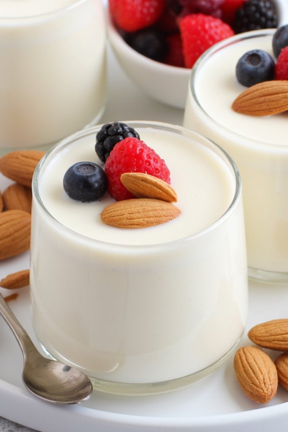 elegant almond panna cotta