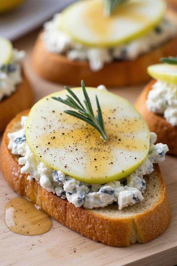 elegant blue cheese crostini