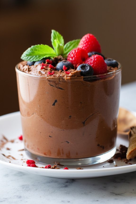 elegant chocolate ricotta mousse