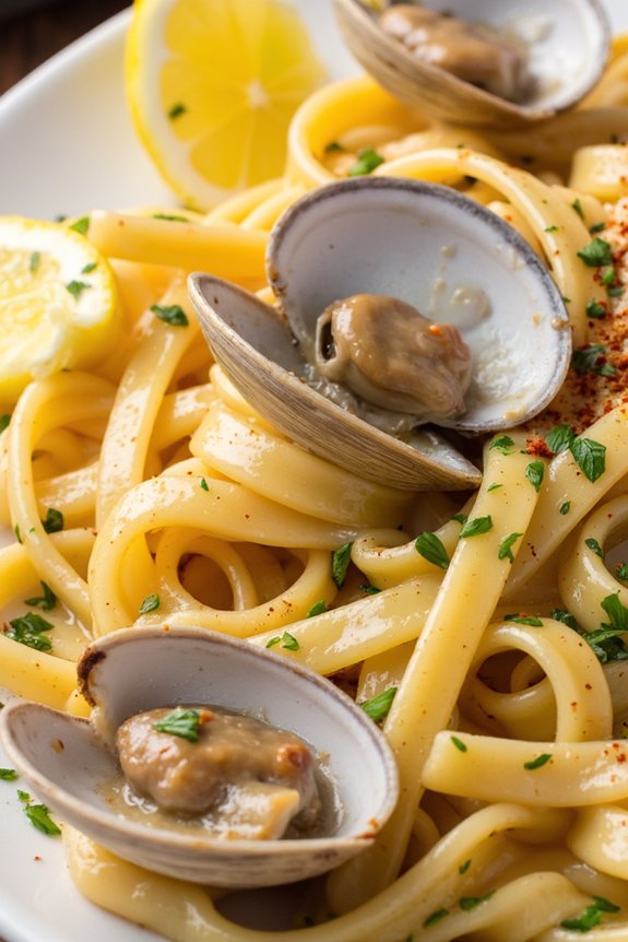elegant clam linguine dish