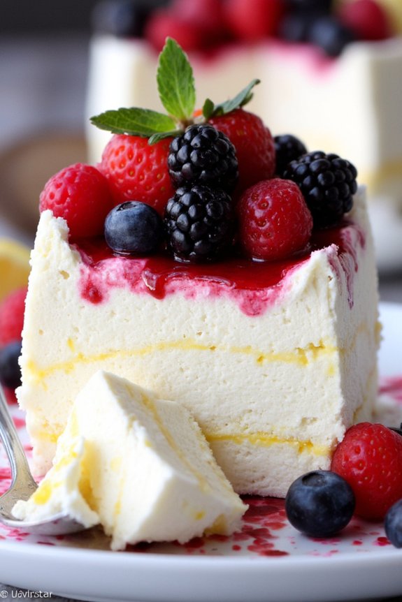 elegant frozen berry dessert