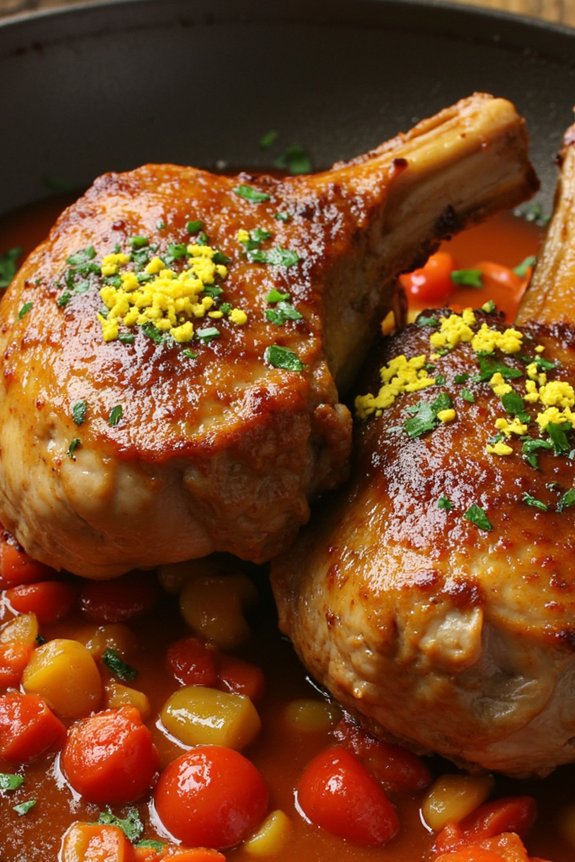 elegant garlic white wine osso buco