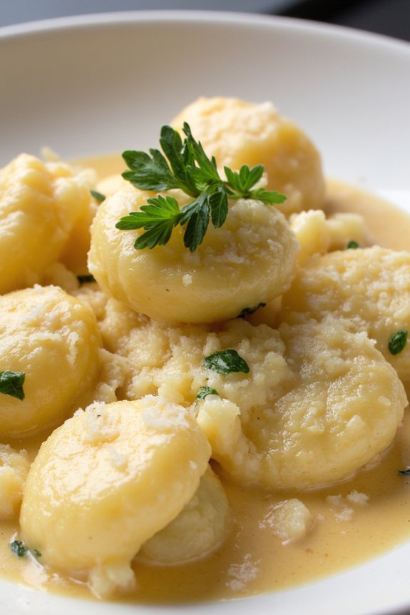 elegant gnocchi with truffle