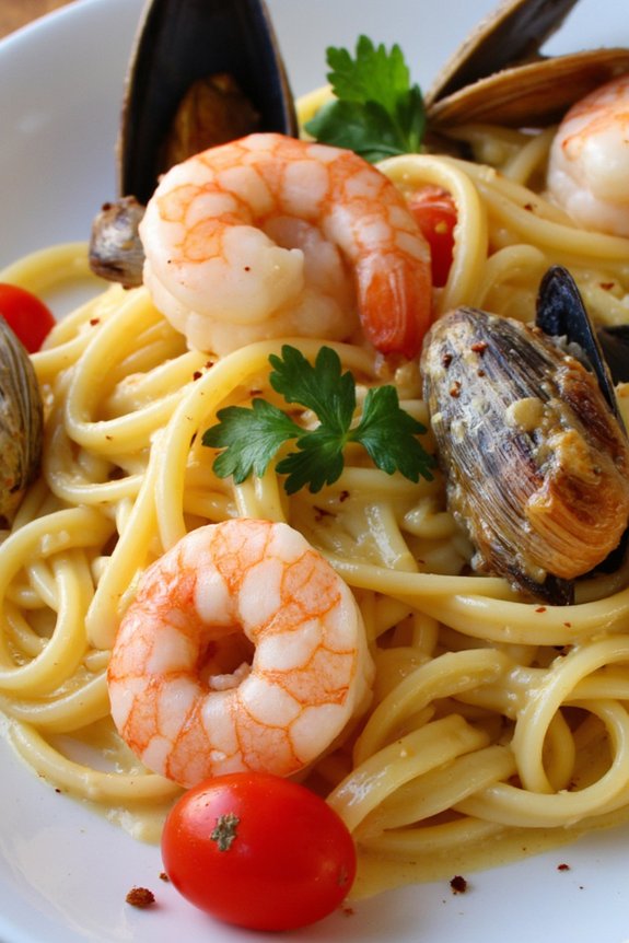 elegant seafood pasta dish
