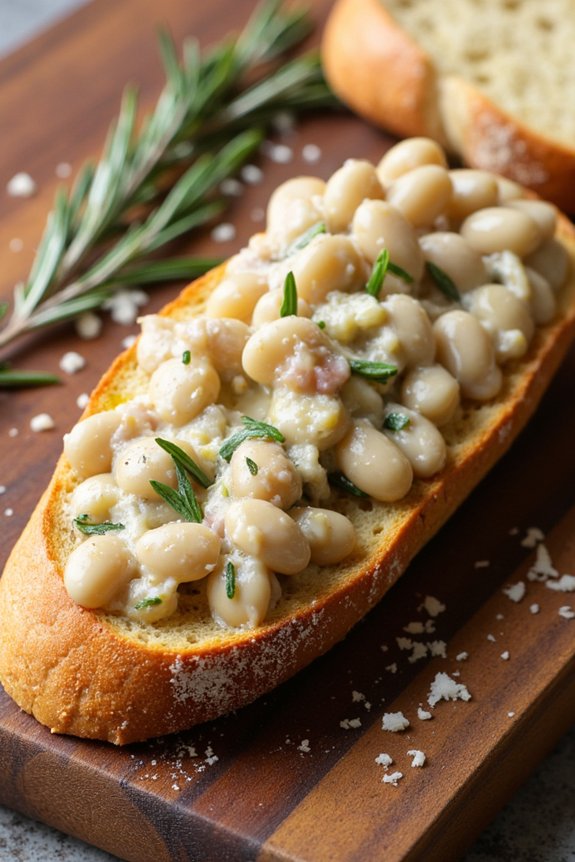 elegant white bean crostini
