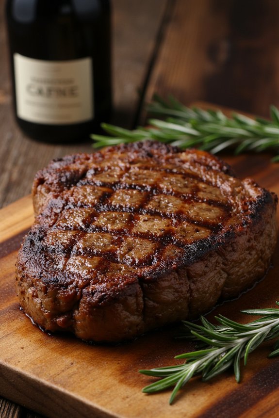 espresso rubbed t bone steak