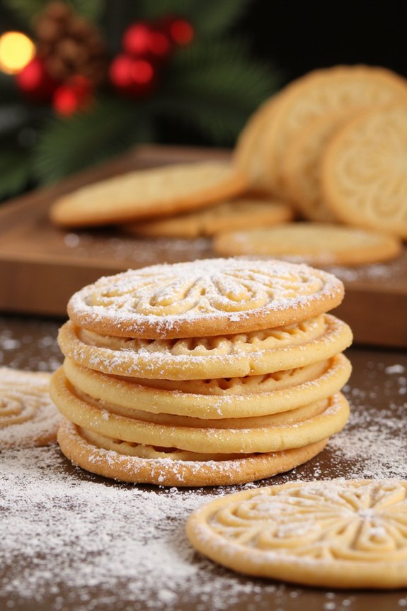 festive italian waffle cookies