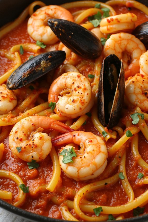 fiery italian seafood pasta