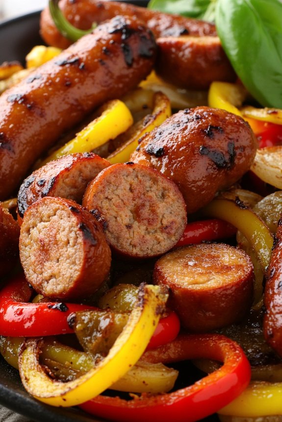 fire roasted sausage and peppers