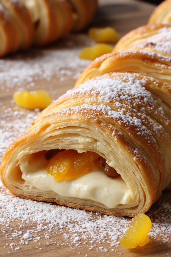 flaky pastry creamy filling