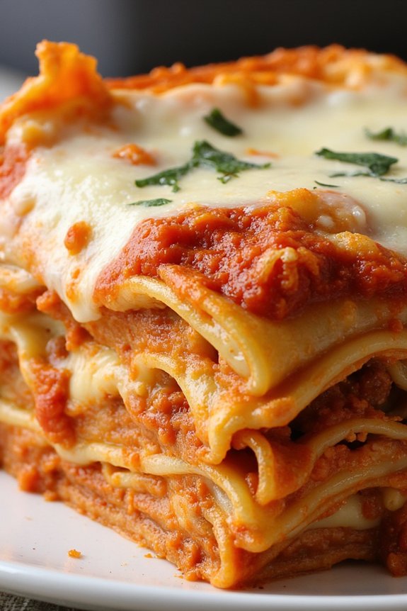 four cheese lasagna delight