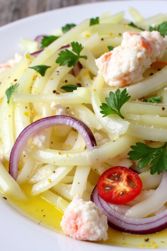 fresh crab and fennel salad