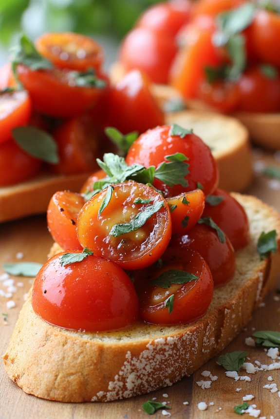 fresh marjoram tomato appetizer