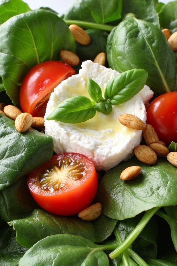 fresh spinach ricotta salad