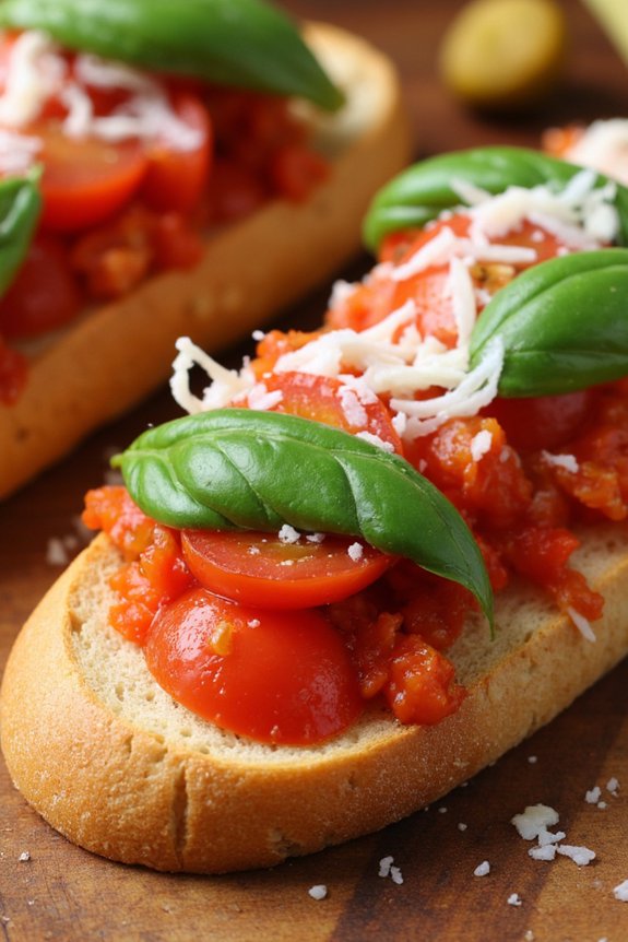fresh tomato basil bruschetta