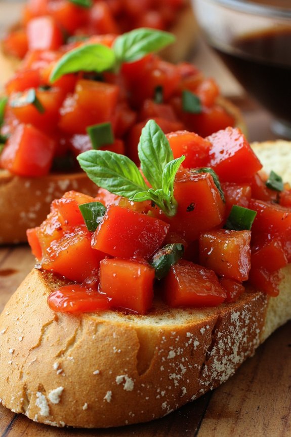 fresh tomato basil bruschetta