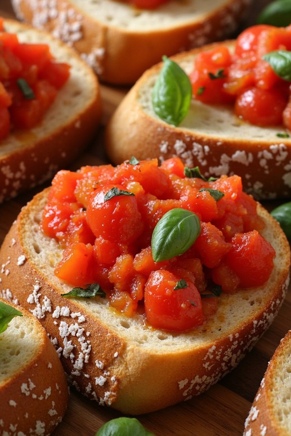 fresh tomato basil bruschetta