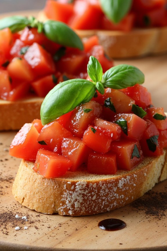 fresh tomato basil bruschetta