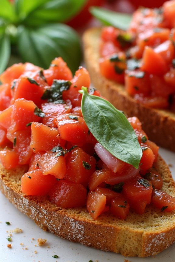fresh tomato basil bruschetta