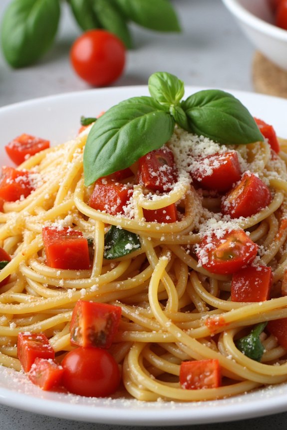fresh tomato basil pasta