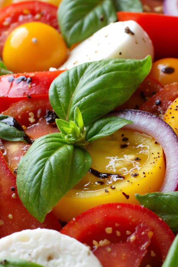 fresh tomato basil salad