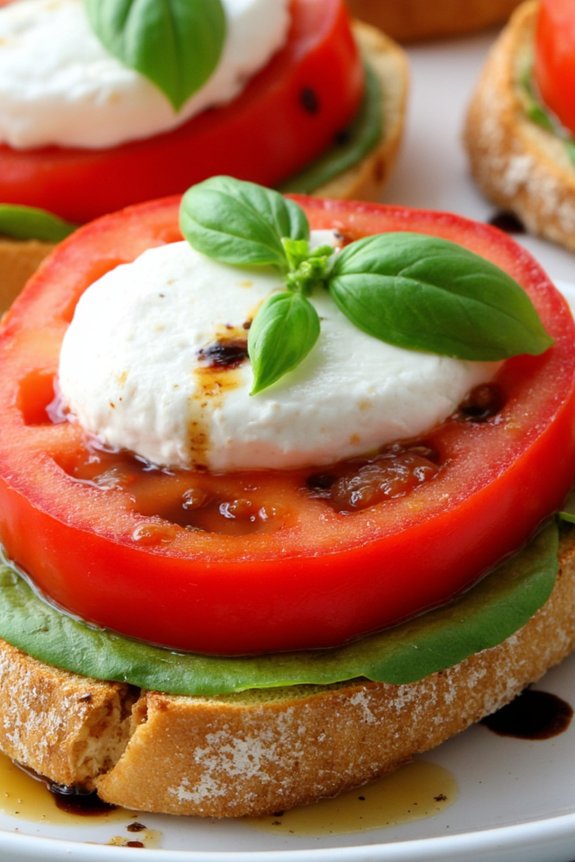 fresh tomato mozzarella bruschetta