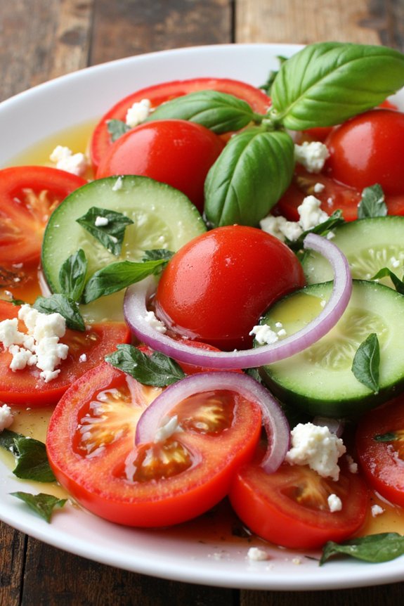 fresh vibrant mediterranean salad