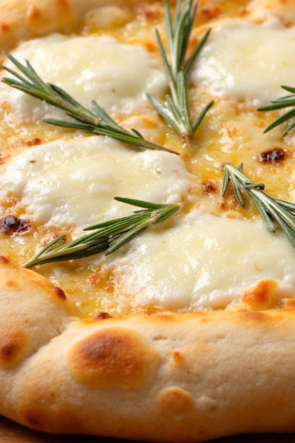 garlic infused olive oil pizza