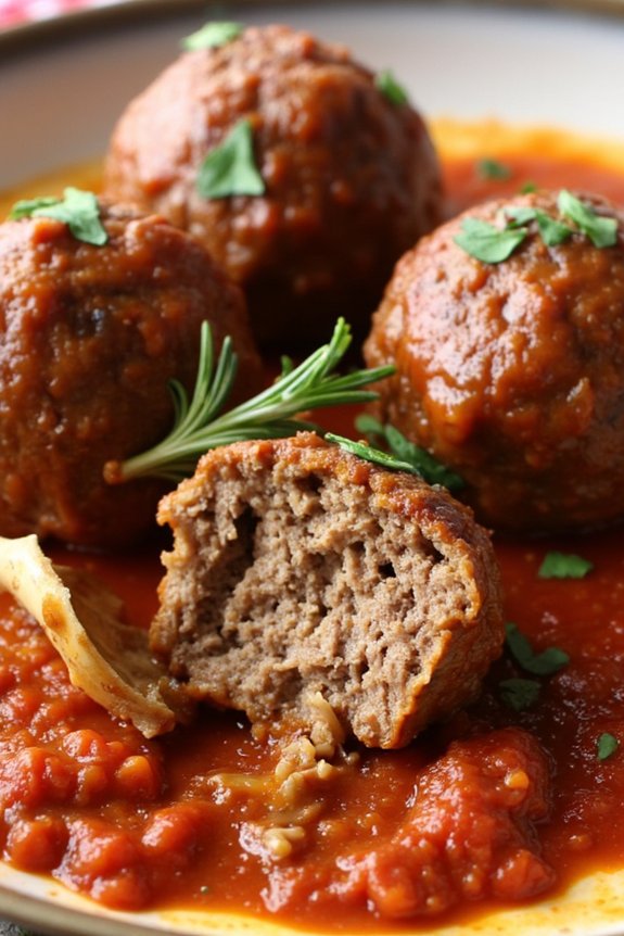 garlic rosemary beef meatballs
