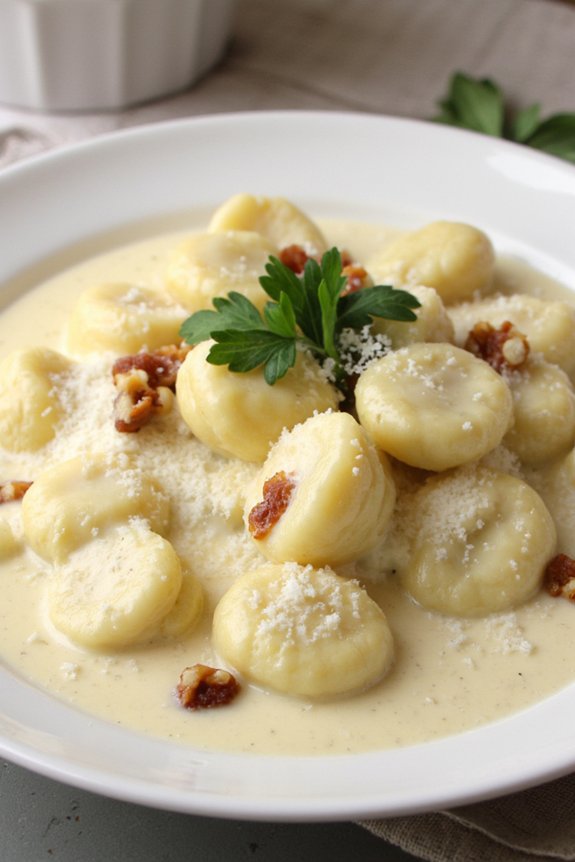 gnocchi in creamy gorgonzola