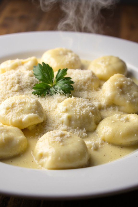gnocchi in creamy gorgonzola sauce