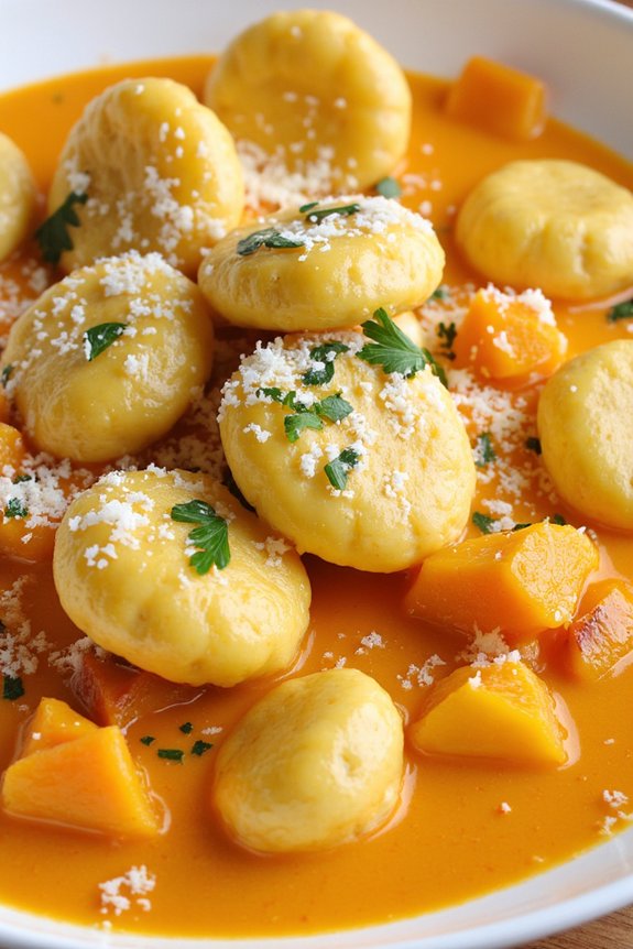 gnocchi with butternut squash sauce