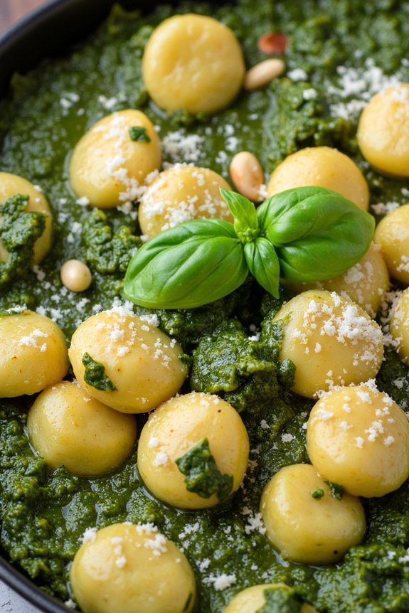 gnocchi with fresh pesto