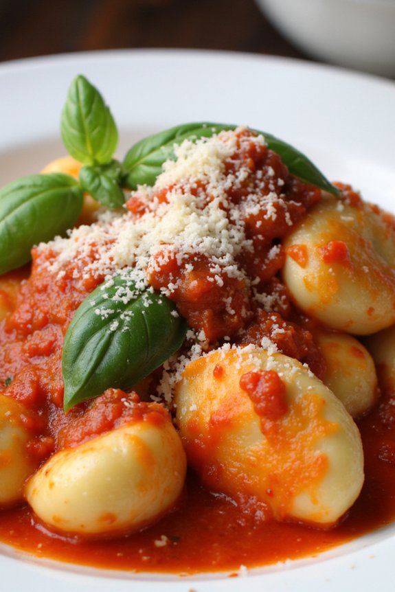 gnocchi with tomato basil sauce