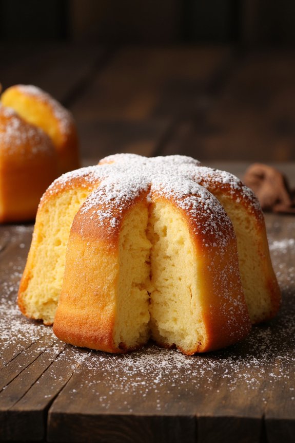 golden italian christmas cake