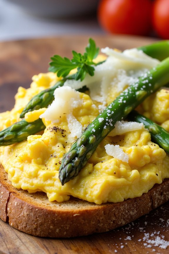 gourmet asparagus egg toast